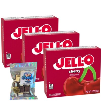 Jell-O Gelatin Dessert Mix 3oz w/ 1oz Ice Cream Bites (Cherry)