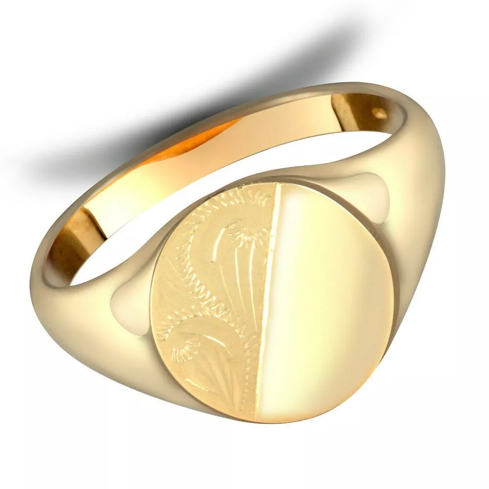 9 carat gold cheap mens signet ring