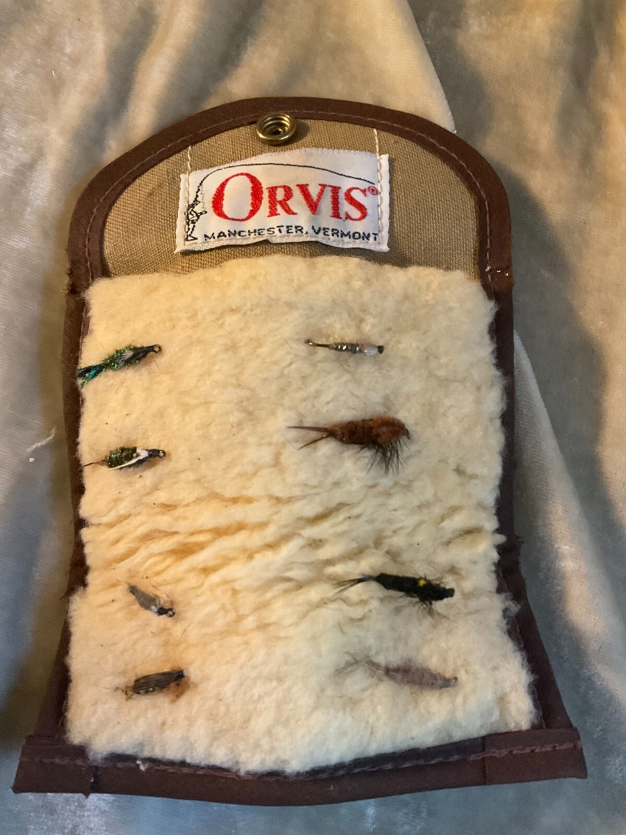オ*ケ様 ORVIS オールドタックル Vintage 1960s Orvis Fly Fishing Pouch w/ Flies Lure Set Made In