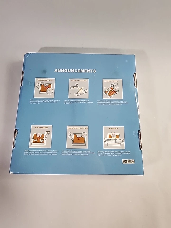 Balança banheiro banheiro banheiro mostrador mecânico aço resistente 300 lb peso corporal LEIA - Imagem 3 de 4