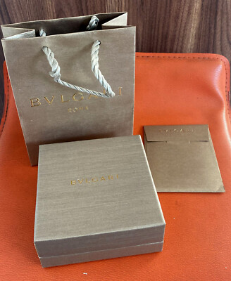 BVLGARI アメニティーセットBOX(紙袋付き) BVLGARI Packaging empty bracelet jewellery Box + gift Bag