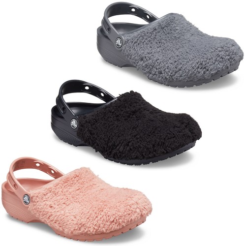 Crocs Classico Lanugine Mania Donna Zoccoli Simil Pelo Inverno Ciabatte |  eBay