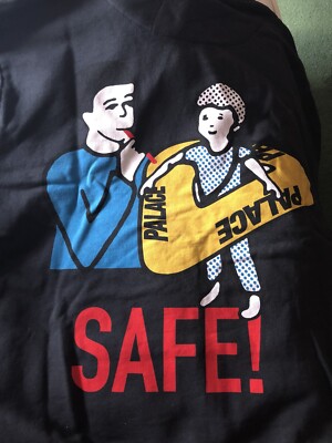 Palace Skateboards Safe T Hood BLACK MEDIUM Brand New w Palace Skateboards Safe T Hood BLACK MEDIUM Brand New w