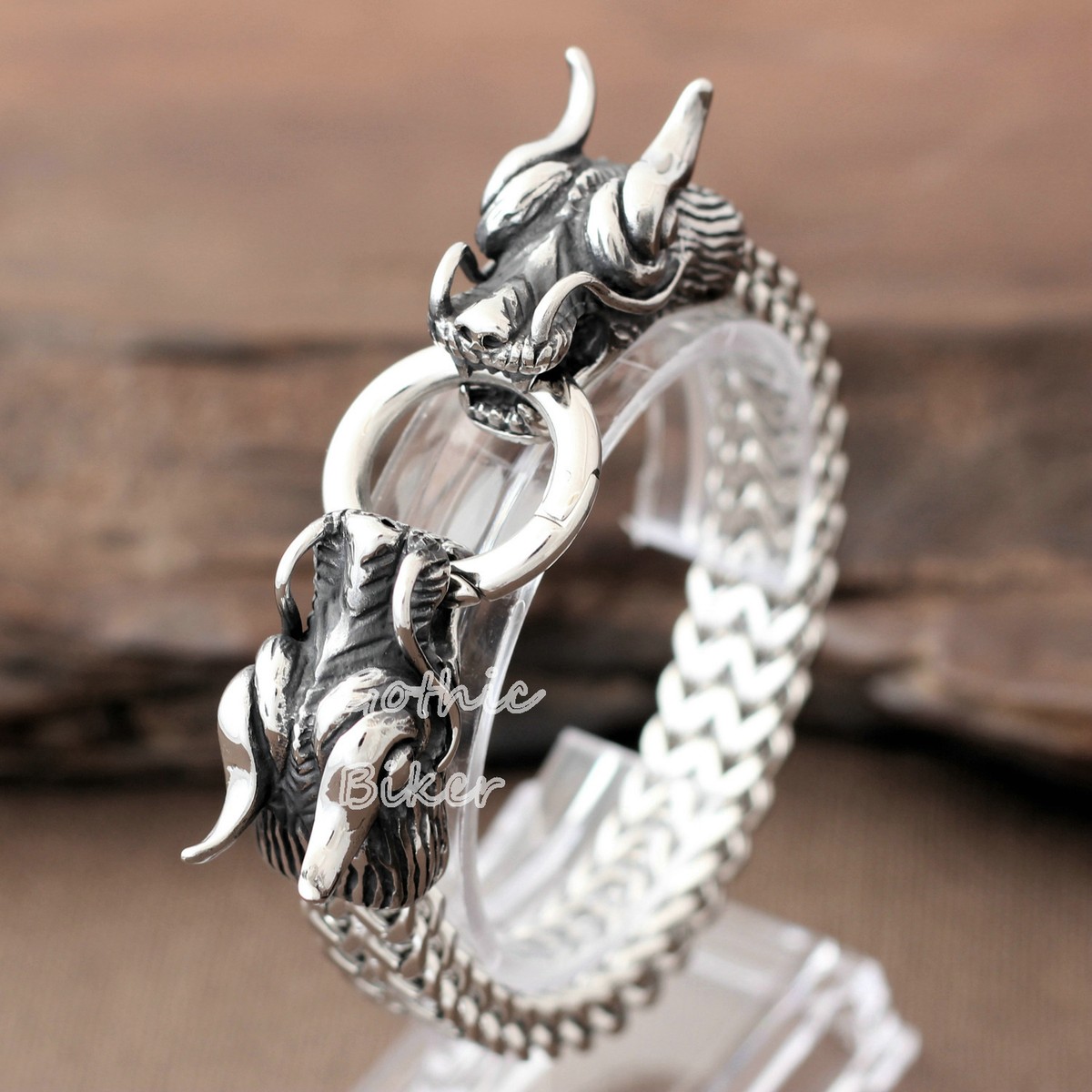 Heavy Stanless Steel Meshed Franco Chan Cuban Men's Bracelet Slver 30mm Wde | eBay