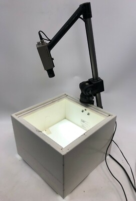 CRW Imaging Copy Cam Light Box w/ Cohu Solid State Camera MS12 Cullman 3060 Arm