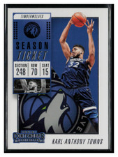 2018 Panini Contenders #61 Karl-Anthony Towns Season Ticket
