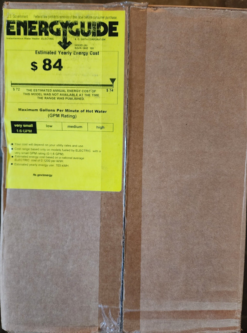 A.O. Smith R4LR280E 18kw/240V Signature Electric Tankless Water Heater