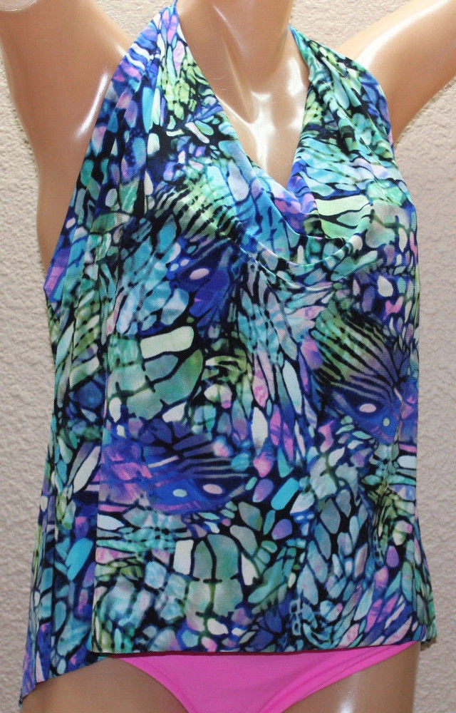 NWT Magicsuit by Miraclesuit Papillon Sophie Tankini Top Sz 8 Multi 367315  #M6