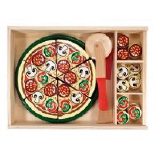 Melissa & Doug Wooden Pizza Party Set NEW NIB 167 Wood Toy