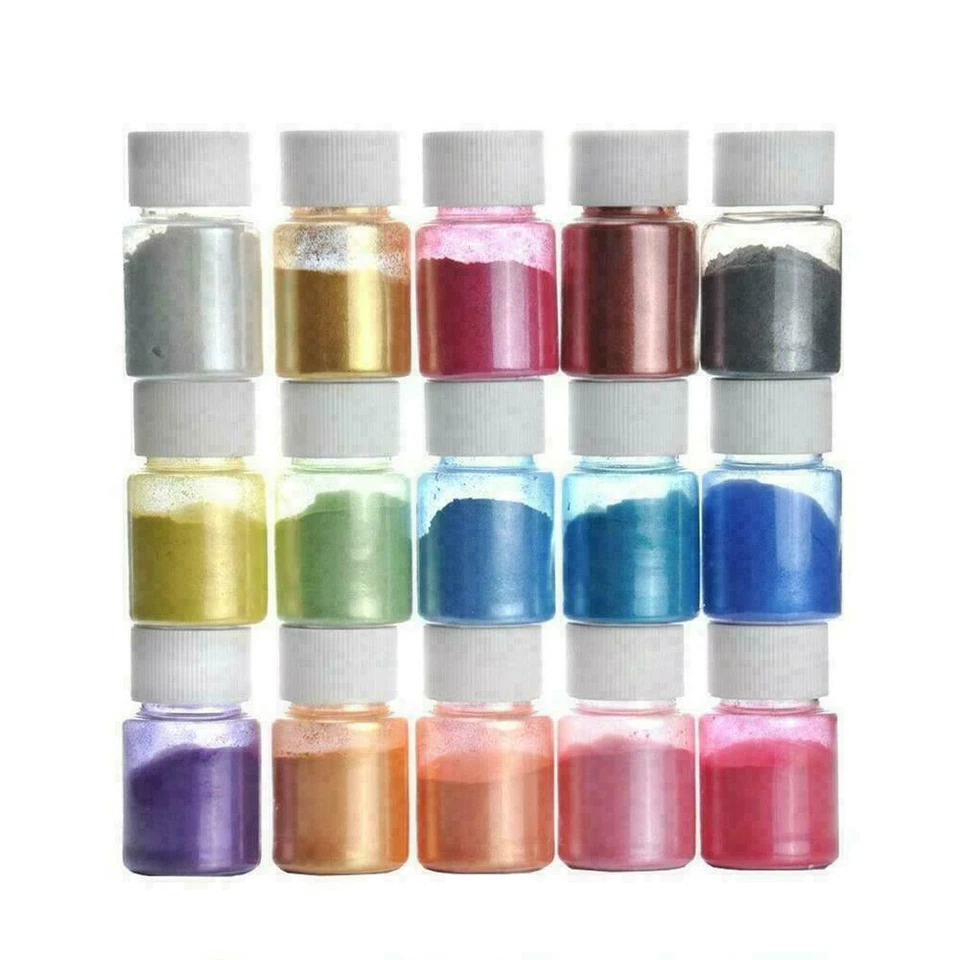 15 Color Set Mica Pigment Powder Perfect for Soap Cosmetics Resin Colorant Dye - Image 3 of 4