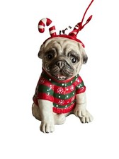 PUG HOLIDAY STATUE THE CUTEST 