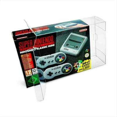 GAMING CAVE Box Protector SNES NES Mini Classic Console Strong 0.5mm Plastic Display Case