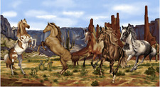 Studio E Wild Wild West Large Scenic Sienna Fabric By The Panel