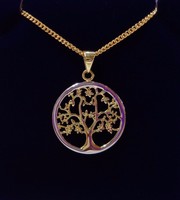 Tree Of Life Pendant With Chain In 9ct Yellow Gold Tree Of Life Pendant With Chain In 9ct Yellow Gold