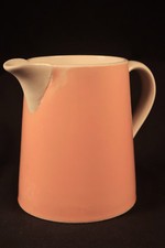 RARE IMPERIAL PINT PITCHER SALMON GLAZE MOCHA WARE MOCHAWARE PEARLWARE MINT