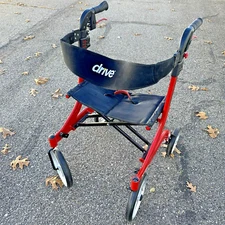 Drive Nitro Folding Portable Rollator Walker Red **LOCAL PICK-UP ONLY**