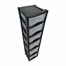 6 Drawer A4+ Tower Plastic Draw Storage Unit Office Home School Bedroom Strong