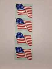 LOT of 4 Vintage Mrs. Grossman's Giant American Flag Sticker Memory of 9/11/2001