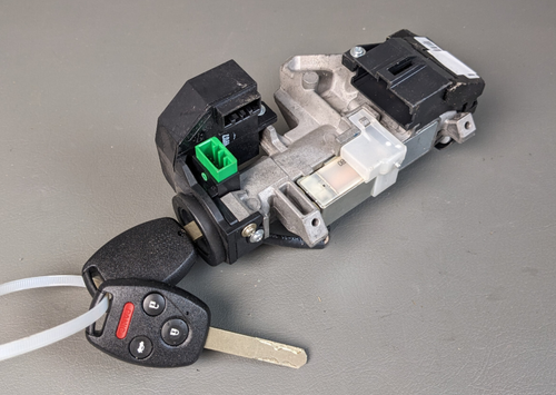 Automotive Replacement Ignition Lock Cylinders Ignition Switch Cylinder & Door Locks W/ 2 Keys For Honda Civic 03-05, 48 Chip E Car Ignition Switch - Foto 5