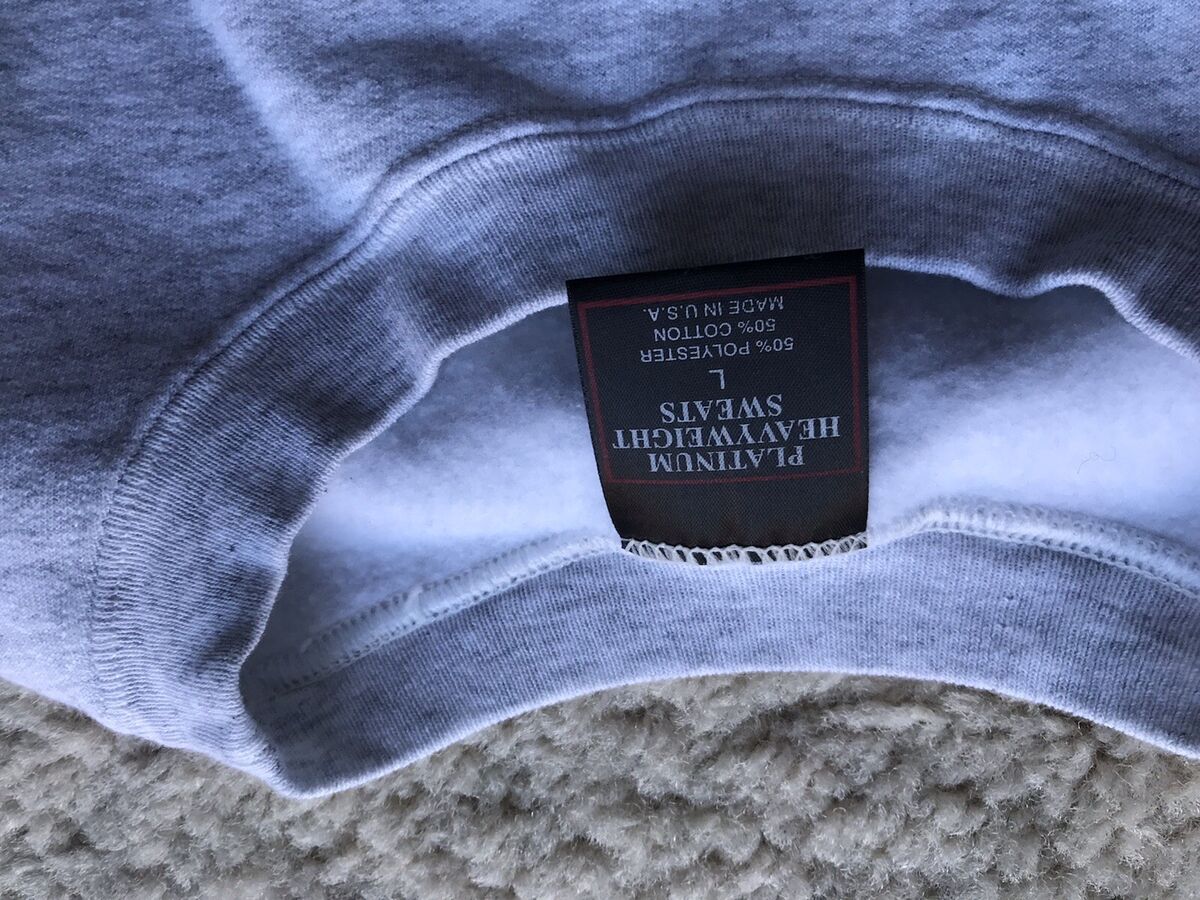 Vintage Platinum Sweats Size L 90s Sweatshirt Made In USA | eBay Vintage Platinum Sweats Size L 90s Sweatshirt Made In USA | eBay