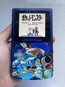 Nintendo Gameboy Color Colour Game Boy BACKLIT IPS Q5 GBC Pok&eacute;mon 🔹BLASTOISE🔹