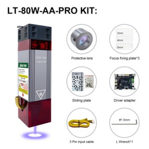 ZBAITU FF80 Lasermodul 80W – 450nm, 10W Optisch, Für Aluminium-Gravur