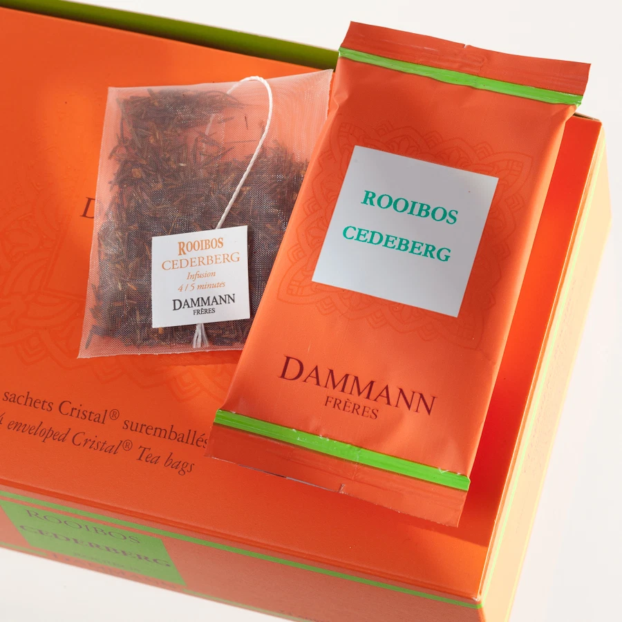 DAMMANN FRERES - ROOIBOS CEDERBERG - 24 wrapped crystal tea bags