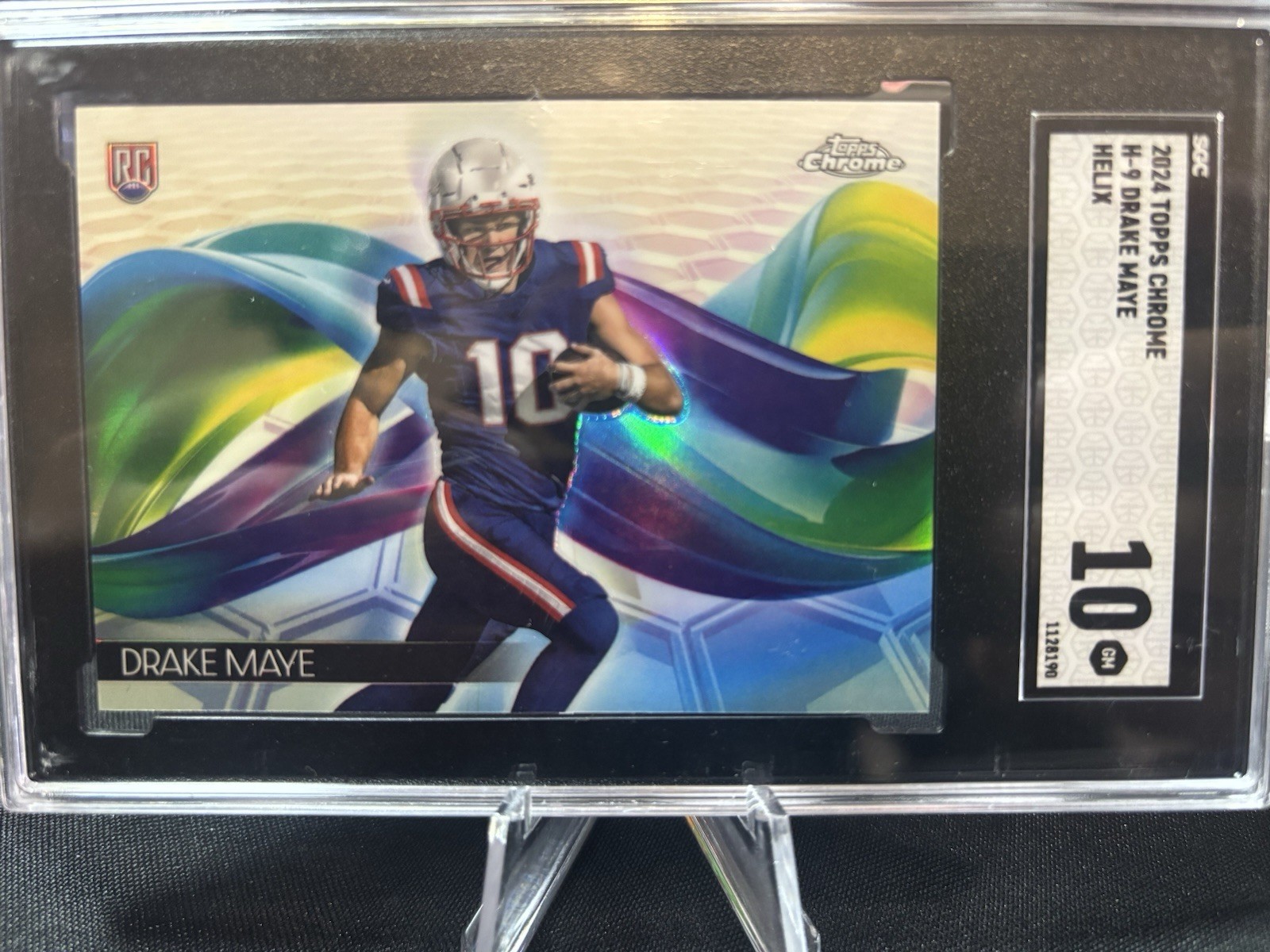 2024 Topps Chrome - Helix Drake Maye Rc Case Hit Gem Mint 10