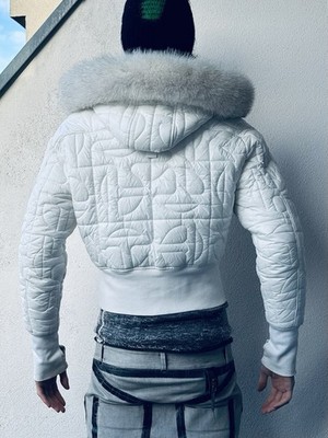 Telfar x Moose Knuckles FW21 Cropped Fox Fur Bomber Jacket