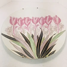 Decorative Wall Plate Hand Painted Floral Flowers Gold Accent China Trader 12.5"