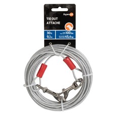 Aspen Pet Dog Tie Out Cable - 1700 Lbs Break Strength - 30Ft Cable