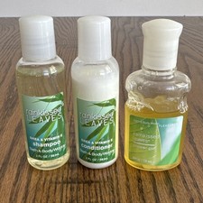 Rainkissed Leaves Bath & Body Works 2oz Shampoo & Conditioner Shower Gel Samples