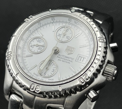 Excellent] TAG HEUER Link CT2112 Chronograph White Automatic  display picture 1