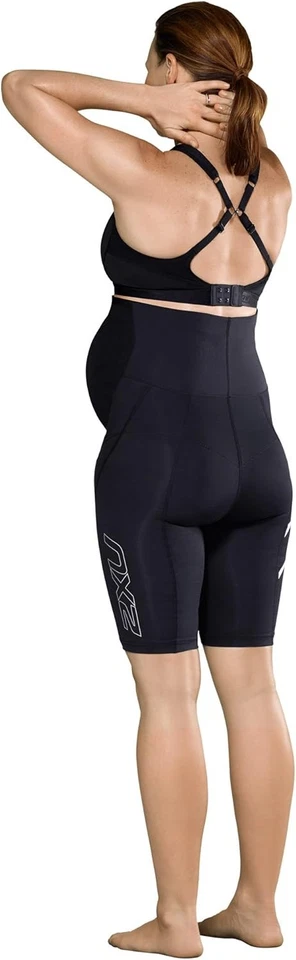 2XU Pre-Natal Sport Compression Shorts (Black/Nero) X-Small - Image 3 of 3