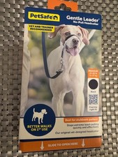 PETSAFE Gentle Leader HeadCollar No Pull Medium Dog 25 - 60 Pounds Black Leash