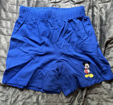 Disney Mickey Mouse Embroidered Draw String Shorts, Child Size 6 - New