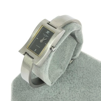 Courreges Bangle Watch Watch SS R220 Silver Color Ladies Used