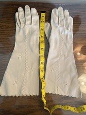 Vintage Women's Dress Gloves 1950  s Long Tan