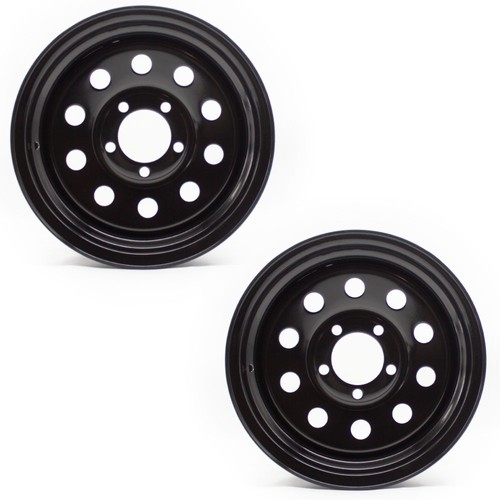 2 Pack Black 14x5.5 Trailer Rim Wheel 5 Lug 5/ 4.5 Bolt Pattern 14 X 5.5 Steel