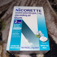 Nicorette OTC Stop Smoking Nicotine Gum, 2mg, 100ct - 775000 