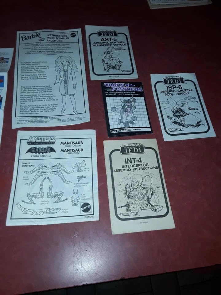 lot Notices Star Wars Vintage - Kenner + motu -barbie -transformers - Photo 3/3