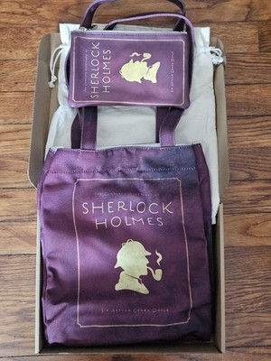 Well Read Sherlock Holmes Silhouette Tote Bag and Pouch Bundle