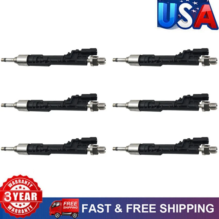 6x inyectores de combustible para BMW 335i 535i 640i 740i 740Li X1 X3 X5 X6 3,0 L 13647597870 Foto 2 de 4