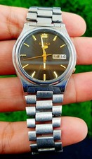 Vintage Of SEIKO 5 Automatic 21 Jewels Men Wrish Watch Day Date Japan 7009 3101