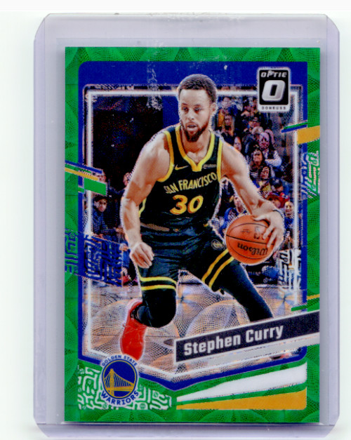 Stephen Curry 2023-24 Panini Donruss Optic #198 Green Scope Prizm /65 SP