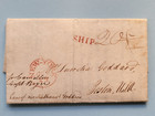 19thC ship stampless cover son's travels Goddard Family trade merchants Boston — photo 1