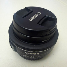 Canon EF-S 24mm f/2.8 Wide Angle Lens AF/MF w/ Cap  Tiffen 52mm UV