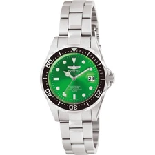 Invicta Men's Watch Pro Diver Quartz Green Dial Stainless Steel Bracelet 10667