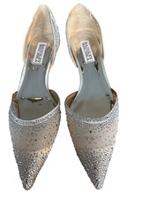 Badgley Mischka Women’s Madelyn Kitten Heels Pumps Formal Bridal Ivory  7M New 
