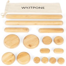 Bamboo Massage Stone Sets for Body Shaping,Bamboo Massage Sticks Sets for Bac...